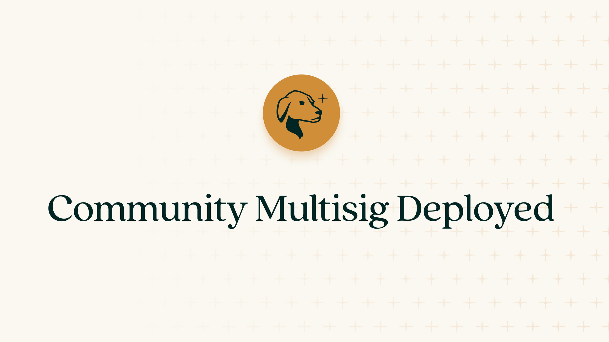 Community Multisig Deployed