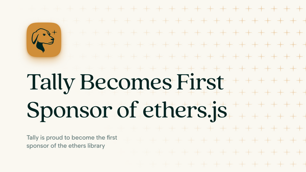 Tally Becomes Firet Sponsor of ethers.js